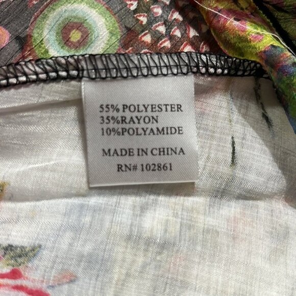 Dor Dor Couture Boho long sheer button down kimono  woman’s size XL - Picture 6 of 6